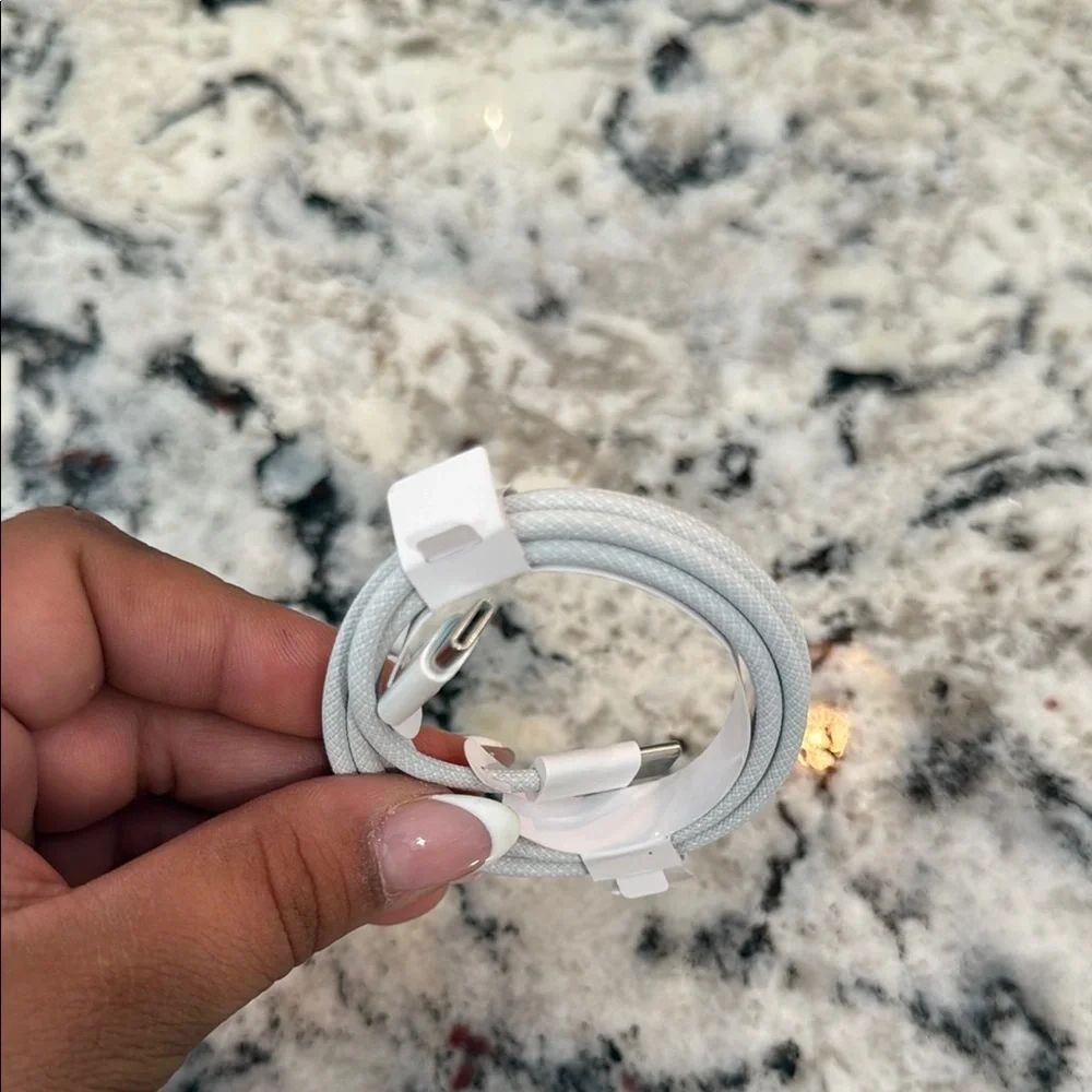 White USBC to USBC Charging Cable 3ft